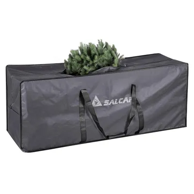 Produktbild von Salcar 130 x 40 x 50 cm Aufbewahrungstasche für Weihnachtsbaum bis zu 240 cm, Reißfest Transporthülle Wasserdicht, Grau