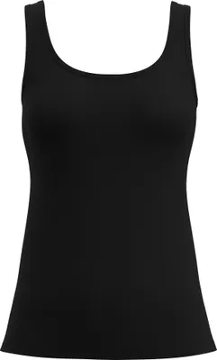 Produktbild von CALIDA Damen Tank Top - Essential Baumwolle, Unterhemd, Top, Jersey, einfarbig Schwarz L (48/50)