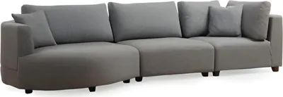 Zdjęcie produktu dla Nowoczesna narożna sofa w kształcie litery L do salonu meble tapicerowane drewniana rama