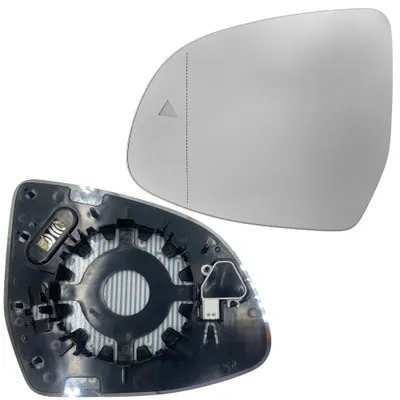 Image de BILMAX Verre de rétroviseur extérieur gauche de remplacement pour X3 F25, X5 F15, X6 F16 Chauffant, assistant d'angle mort (BLIS), avec plaque de support (côté conducteur)