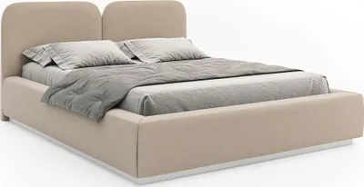 Obrázok produktu pre Selsey Comoves - Čalúnená posteľ 140x200 s velúrovým poťahom, svetlo béžová