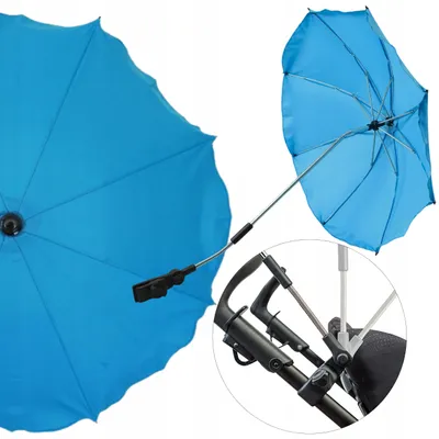 Produktbild von Skyline Sonnenschirm Kinderwagen UV 50 Verstellbar Blau