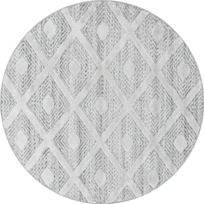 Produktbild von Hochflor Teppich PISA Grau 200 cm Rund