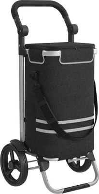 Produktbild von Famanu Einkaufstrolley mit Kühlfach - 35 Liter, klappbar, schwarz