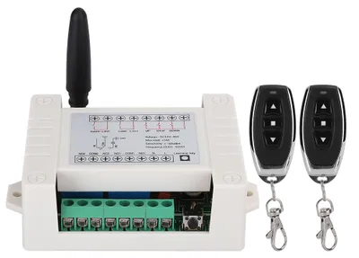 Immagine prodotto di Telecomando wireless, motore a 2 canali, cancello stradale avanti e indietro, porta elettrica, due controller con interruttore