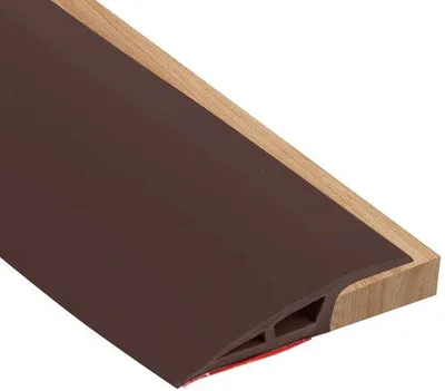 Immagine prodotto di Profilo di raccordo autoadesivo, PVC, marrone, 1 m, 12-15 mm