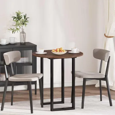 Obrázek produktu pro Maison Exclusive – Deska stolu, průměr 70 cm, tloušťka 1,5 cm, kulatý tvar, dřevotříska, barva hnědá, vzhled dubu