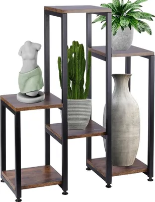 Produktbild von Blumenbeet, 6 Ebenen, Stilvolles Metall-Design, schwarz