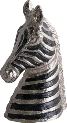 Produktbild von BELIANI Dekorative Figur Silber Metall Zebra-Form Verzierung zum Ausstellen Dekorative Ornament
