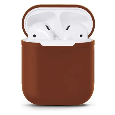 Image de Étui en silicone Smartphonica AirPods 1/2 - Marron