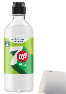 Produktbild von Sodastream 7UP Zero Zucker Sirup (440ml Flasche) + usy Block