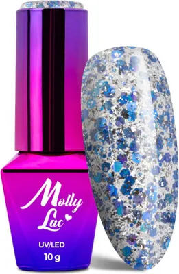 Produktbild von MollyLac Born To Glow Dreamlife Hybrid Glitter Nagellack 10 g Nr. 574