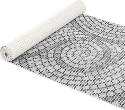 Produktbild von Badematte Anti-Rutsch-Matte Weichschaummatte Mosaik Steine Badvorleger grau Breite 65 cm Länge 100 cm