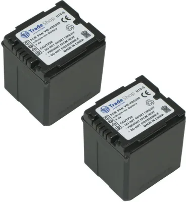 Produktbild von 2x Hochleistungs Li-Ion Akku 7,4V 2800mAh für Panasonic NV-GS120K NV-GS55K NV-GS100K NV-GS70K NV-GS50K0 HDC-SD100GK NV-S400 NV-GS200 NV-GS120 Kameras