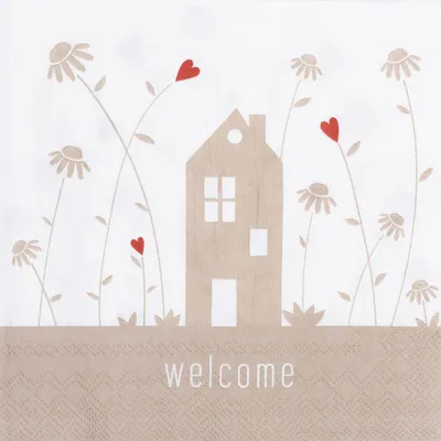 Produktbild von Räder Serviette 33x33cm, Welcome