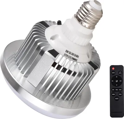 Produktbild von 85-W-LED-Glühbirne 3200K-5500K Fotolampe Energiesparend Einstellbare Helligkeit E27-Sockel mit Fernbedienung für Fotostudio Zuhause