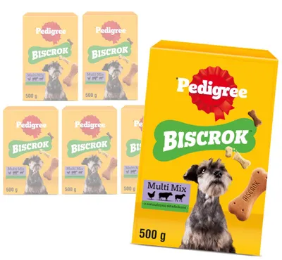 Zdjęcie produktu dla Pedigree Biscrok Multi Mix 6x500g Przysmak Dla Psa Chrupiące Ciasteczka