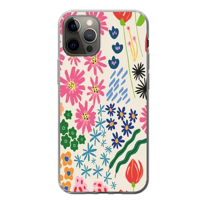 Produktbild von MuchoWow® Handyhülle Schutzhülle Hülle für iPhone 13 Pro Blume - Blätter - Feldblumen Silikon Softcase Handy Hülle - Handy-Tasche