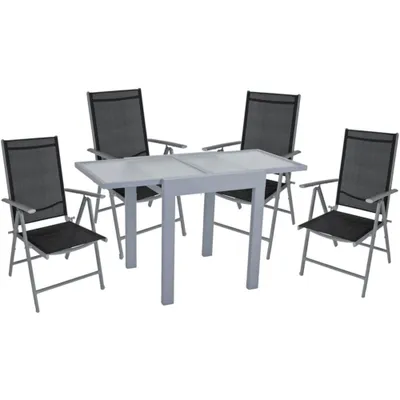 Produktbild von Tischgruppe LOLA 5 tlg. / 1x Tisch 305259 / 4x Stapelstuhl 305222