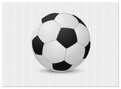 Produktbild von Wallario Duschmatte Antirutschmatte Badmatte Fußmatte Fußball klassisch vor weißem Hintergrund, Größe ca. 90 x 65 cm