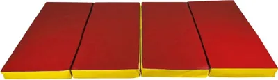 Obrázok produktu pre Detská gymnastická podložka 200x100x5 cm, sada 4 ks, červeno-žltá