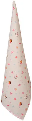 Produktbild von Unyqoos® Clayre & Eef Küchentuch 50x70 cm – 100% Baumwolle, Beige/Rosa, Schaukelpferd‑Motiv
