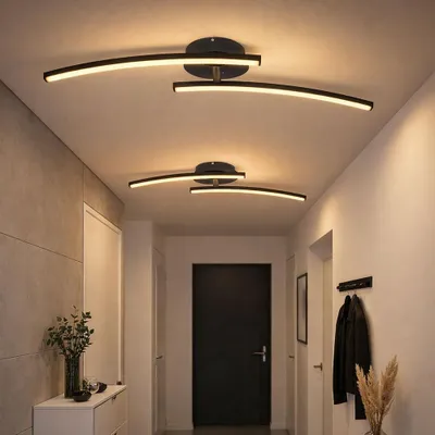 Produktbild von LED Deckenleuchte, schwarz-matt, CCT, L 59 cm