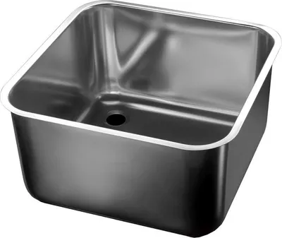 Produktbild von Combisteel Spülbecken aus Edelstahl mit Überlaufrohr 500x500x300mm