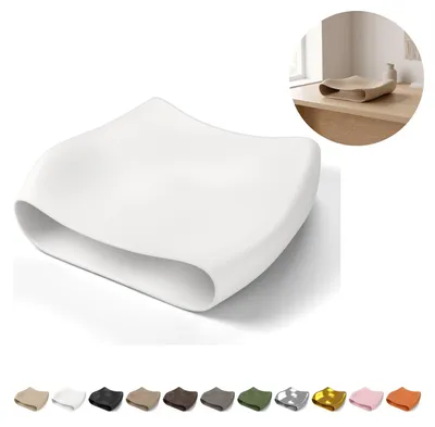 Produktbild von Obstschale 6,7 cm, moderne wellenförmige Schale aus PLA – Weiß