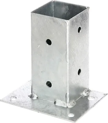 Image de Alberts 211738 Douille à visser | pour la fixation affleurante sur des droites | galvanisé à chaud | 71 x 71 mm