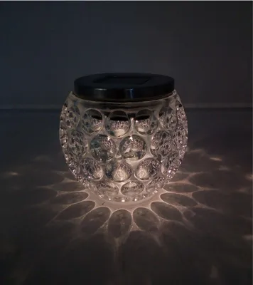 Image de Lampe solaire en verre avec lumière LED blanc chaud Lampe solaire lumière de jardin lampe extérieure