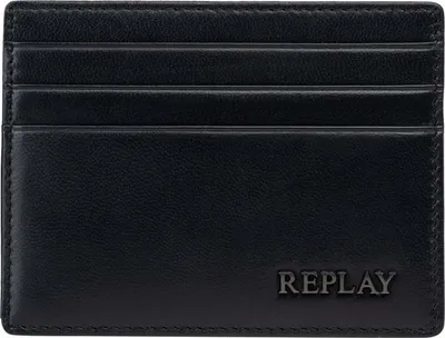 Produktbild von REPLAY Leder Kartenhalter Credit Card Holder Black schwarz