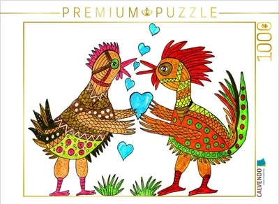 Produktbild von CALVENDO Puzzle Verliebte Hühner | 1000 Teile Lege-Größe 64x48cm Foto-Puzzle für glückliche Stunden