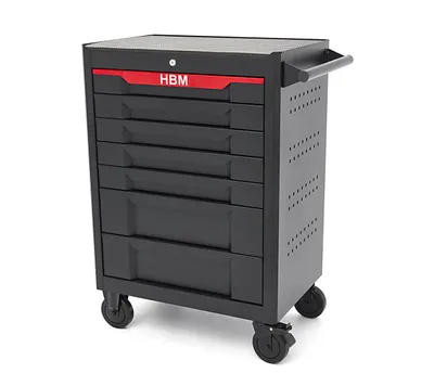 Produktbild von HBM Werkzeugwagen mit 7 Schubladen, 68 cm, schwarz