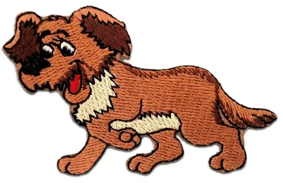 Produktbild von Hund Tier Kinder - Aufnäher, Bügelbild, Aufbügler, Applikationen, Patches, Flicken, Zum Aufbügeln, Größe: 9,7 x 6 cm