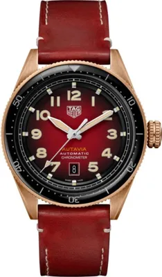 Zdjęcie produktu dla Zegarek męski Tag Heuer Autavia z okazji chińskiego Nowego Roku, kolor brązowo-czerwony, model WBE5193.FC8300