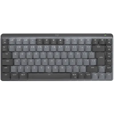 Produktbild von Logitech MX Mechanical Mini, Kabellos, RF Wireless + Bluetooth, Mechanischer Switch, QWERTY, LED, Graphit