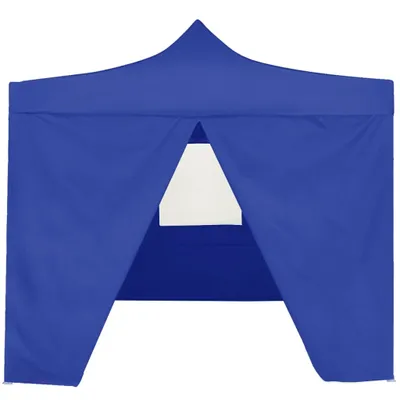 Immagine prodotto di vidaXL Tenda professionale pieghevole per feste con 4 pareti laterali 2×2 m in acciaio blu