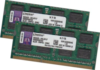 Immagine prodotto di Kingston 8Gb 2x 4Gb Laptop Memory 1333 Mhz KVR1333D3S9 SoDimm 204Pin Pc-10600