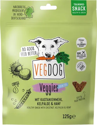 Produktbild von VEGDOG VEGGIES skincare, Snacks, Hund, Adult, Gemüse, 125 g