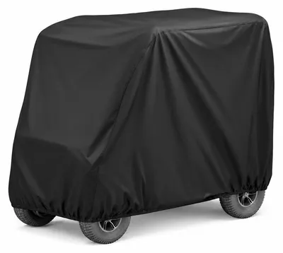 Produktbild von Elektromobil Abdeckplane (420D Oxford, 170×61×117 cm) – wasserdicht – Mit Gummizug und Tasche – Regenschutz und UV-Schutz für Elektroscooter