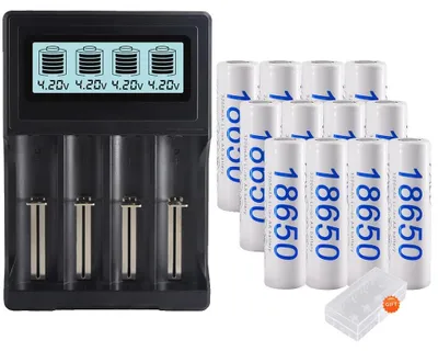 Produktbild von Lithium-Ionen-Batterie, 3200mAh Kapazität, , 12 Batterie 1 Ladegerät
