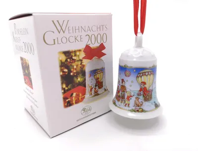 Produktbild von Hutschenreuther Porzellan Weihnachtsglocke Glocke 2000 mit Originalverpackung