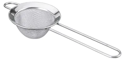 Sieb aus Edelstahl, silber, 3,4 x 8,1 x 22,7 cm