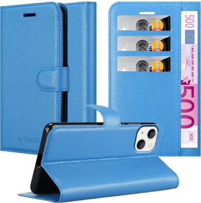Produktbild von Cadorabo Hülle für Apple iPhone 14 Schutz Hülle in Blau Handyhülle Etui Case Cover Magnetverschluss