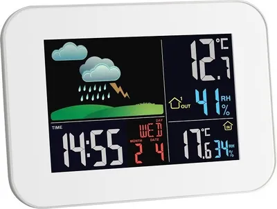 Produktbild von TFA - Funk-Wetterstation mit Farbdisplay PRIMAVERA 35.1136.02 - weiß