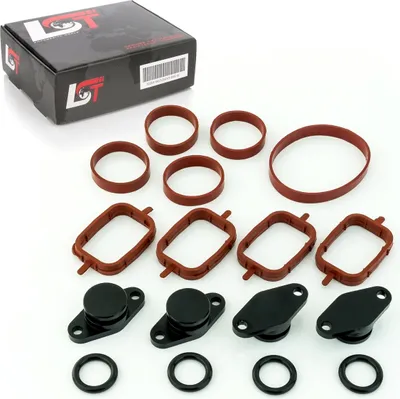 Produktbild von Drallklappen 4x 22mm schwarz Ansaugbrücke O-Ring Dichtung für BMW 1er 3er 5er X3