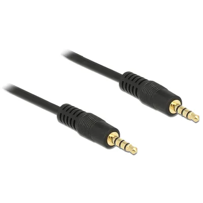 Produktbild von Delock - Headset-Kabel - 4-poliger Mini-Stecker männlich zu 4-poliger Mini-Stecker männlich - 2 m - abgeschirmt - Schwarz