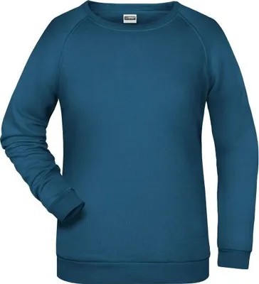 Produktbild von Rundhals-Sweatshirt mit Raglanärmeln für Damen petrol, Gr. M
