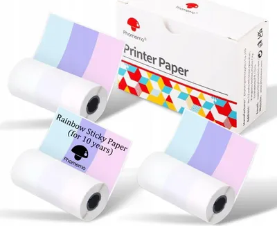 Image de Papier thermique autocollant pour Phomemo M02 M02Pro M03AS M04S M04AS rouleau